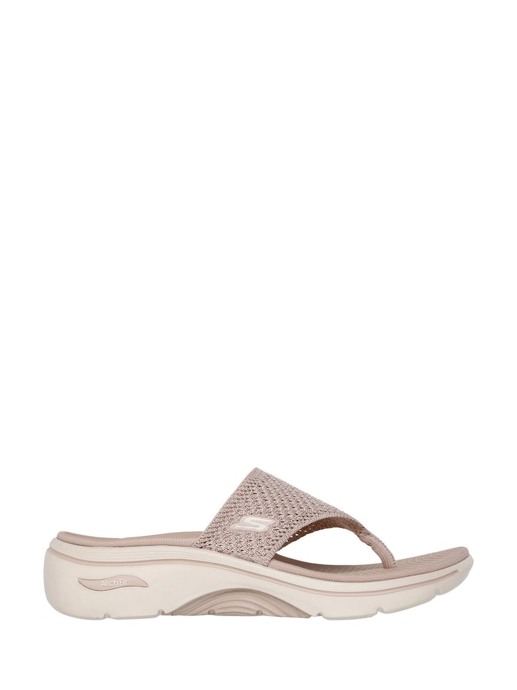Skechers Grey Go Walk Arch Fit 2.0 Sandals - Image 1 of 5