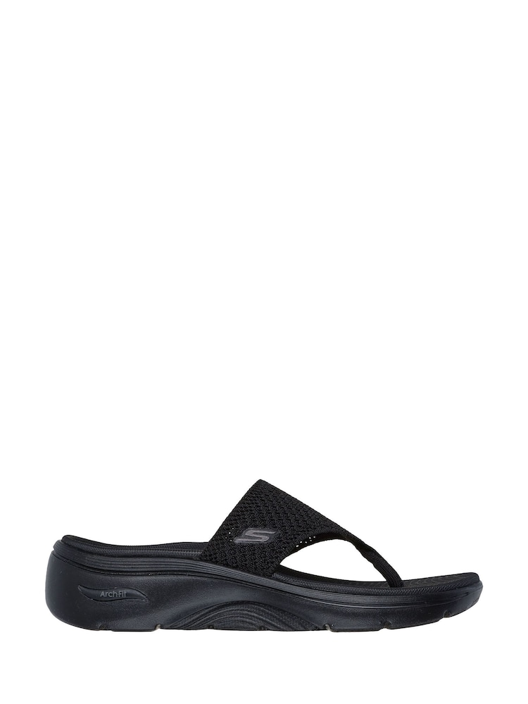 Skechers Black Go Walk Arch Fit 2.0 Sandals - Image 1 of 5