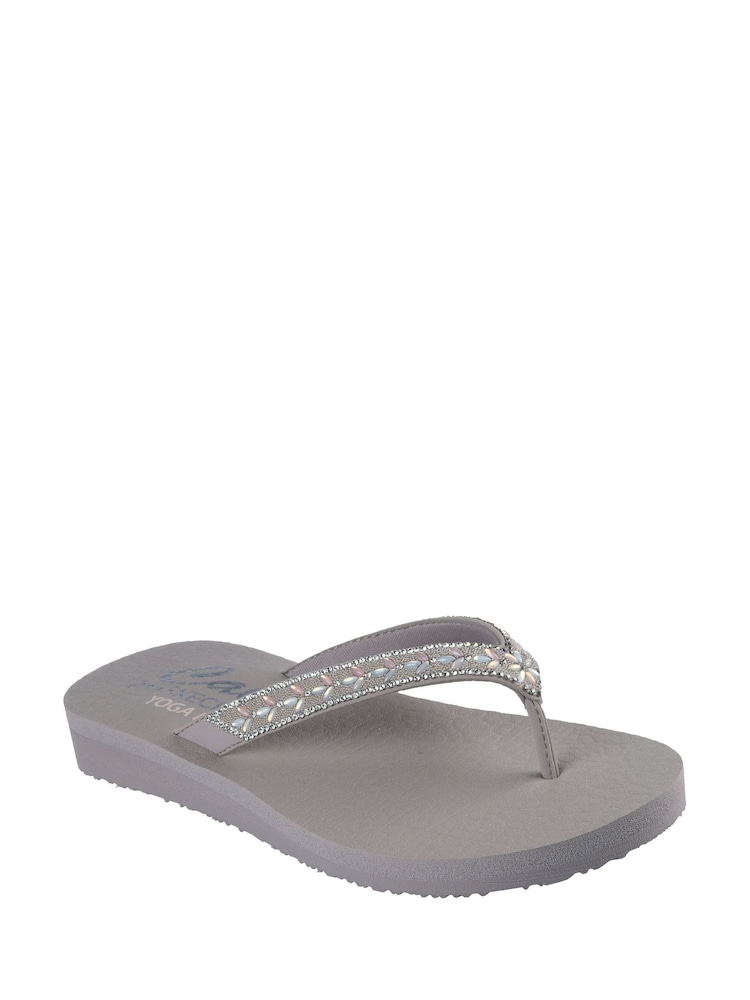 Skechers Grey Meditation Sandals - Image 2 of 2
