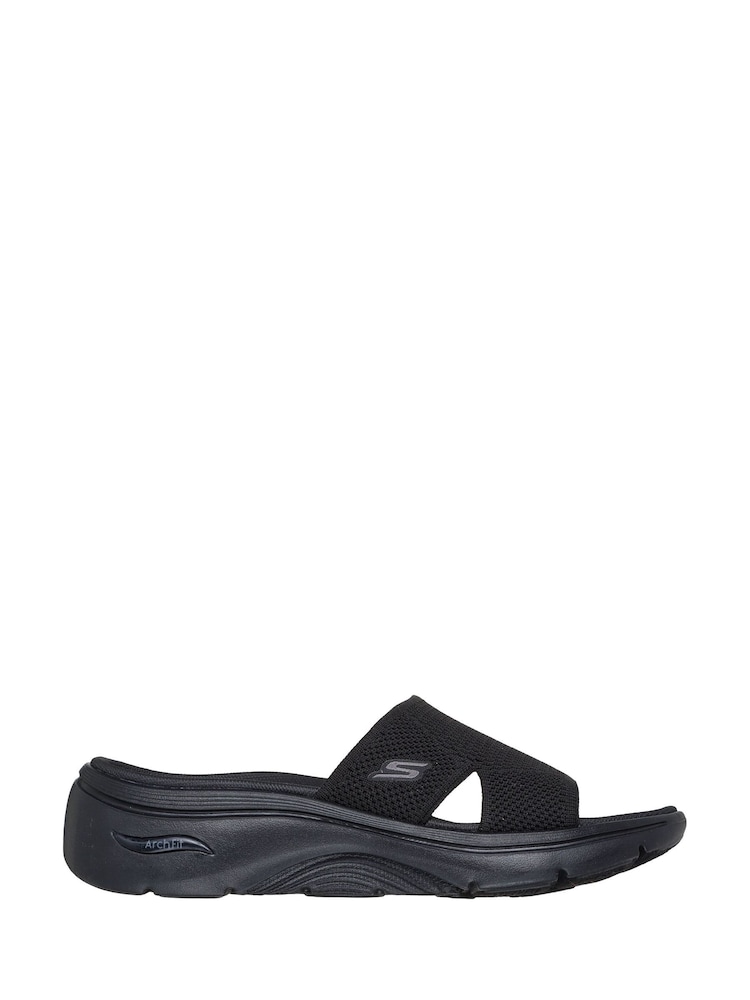 Skechers Black Go Walk Arch Fit 2.0 Sandals - Image 1 of 5 Skechers Black Go Walk Arch Fit 2.0 Sandals - Image 1 of 5