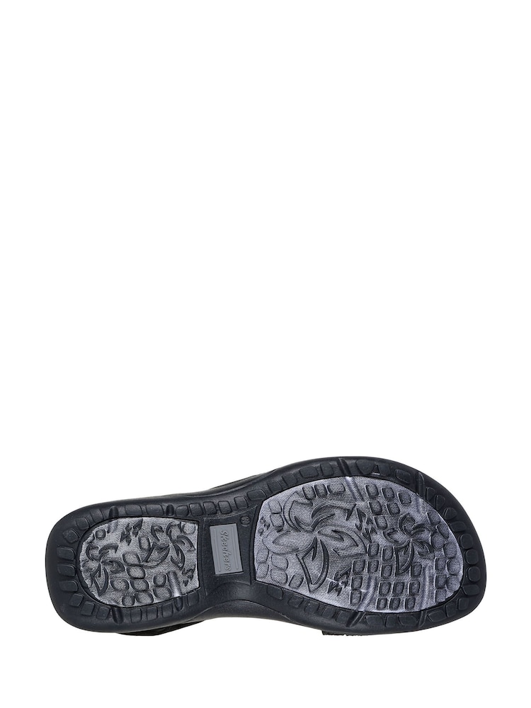 Skechers Black Slim Reggae Sandals - Image 5 of 5