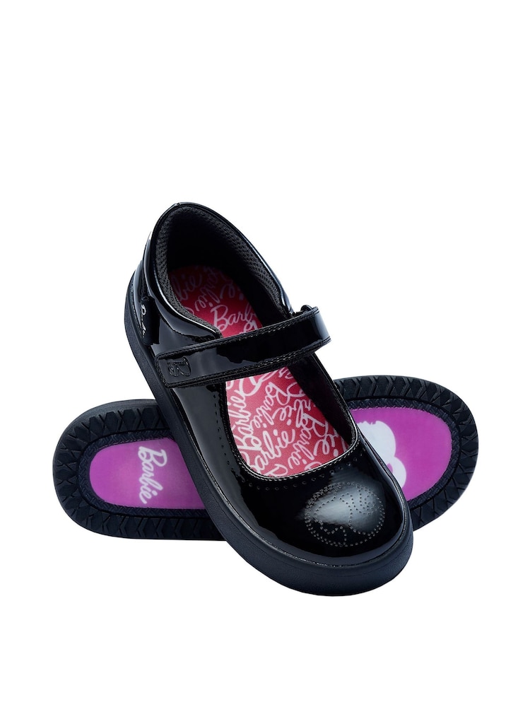 Character Black Barbie School Shoes - Image 1 of 5