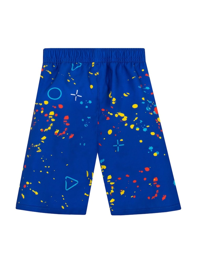 Harry Bear Blue Gaming Swim Shorts - Image 2 of 4