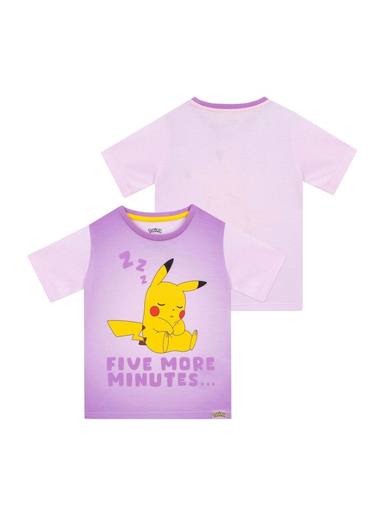 Character Purple Pokemon Pikachu Short Pyjamas - Image 2 of 7
