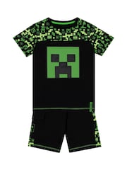 Character Green Minecraft 100% Cotton T-Shirt And Shorts Outfit Set - Image 1 of 7