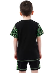 Character Green Minecraft 100% Cotton T-Shirt And Shorts Outfit Set - Image 6 of 7