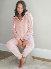 Threadbare Pink Velour Loungewear Set - Image 3 of 4