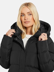 Threadbare Black Petite Hooded Padded Jacket - Image 3 of 4