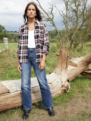 Threadbare Black Check Long Sleeve 100% Cotton Shirt - Image 4 of 5