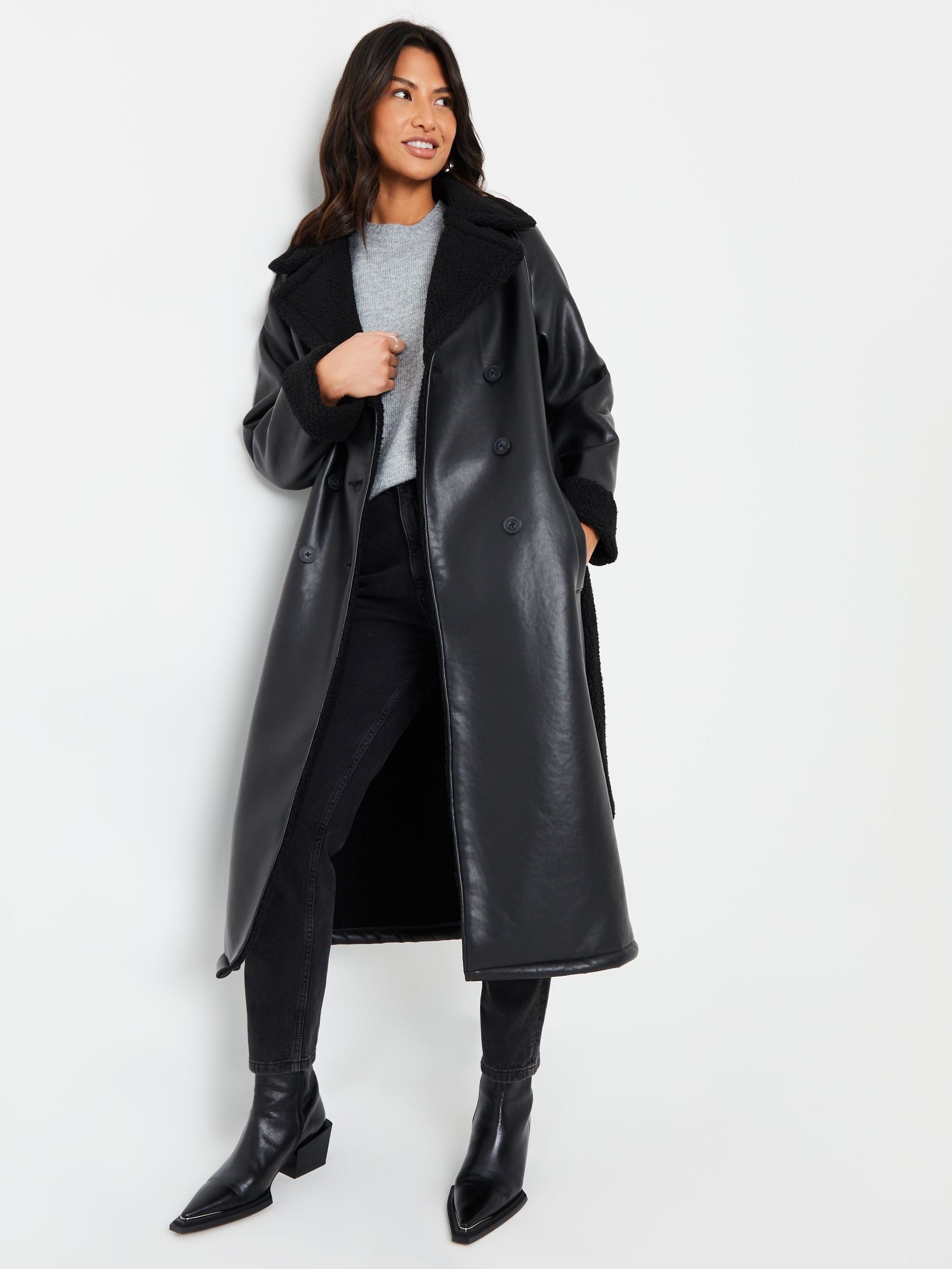 Longline aviator coat online