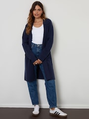 Threadbare Blue Tailored Coatigan - Image 3 of 5
