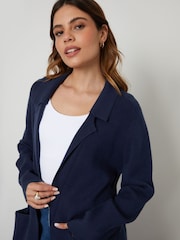 Threadbare Blue Tailored Coatigan - Image 5 of 5