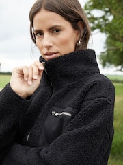 Negro - Threadbare Half Zip Borg Fleece - Imagen 4 de 5