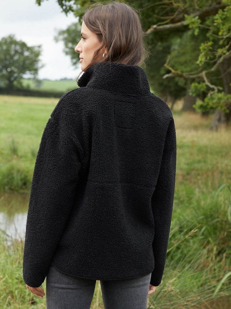 borg fleece jacket asda black fleece