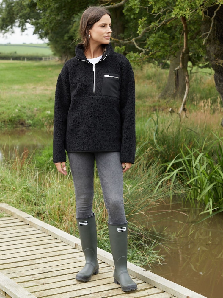 Negro - Threadbare Half Zip Borg Fleece - Imagen 5 de 5