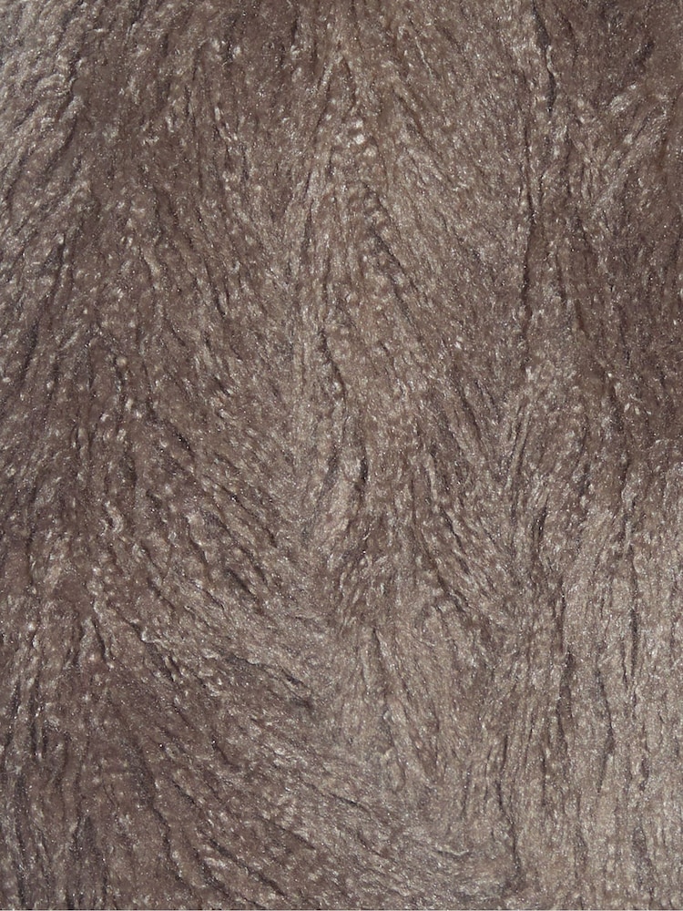 Threadbare Nude Mongolian Faux Fur Coat - Image 5 of 5