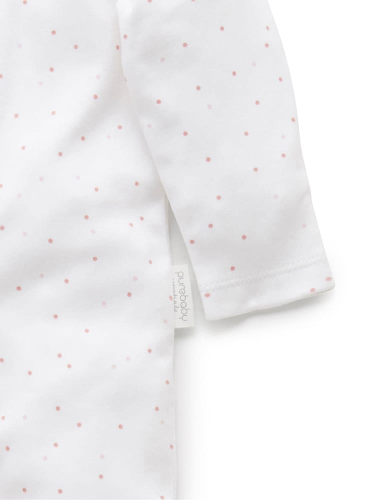 Purebaby White 100% Cotton Baby Hat, Bib & Sleepsuit Set - Image 3 of 5
