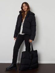Threadbare Black 3 In 1 Puffer Coat And Bag - Image 1 of 5