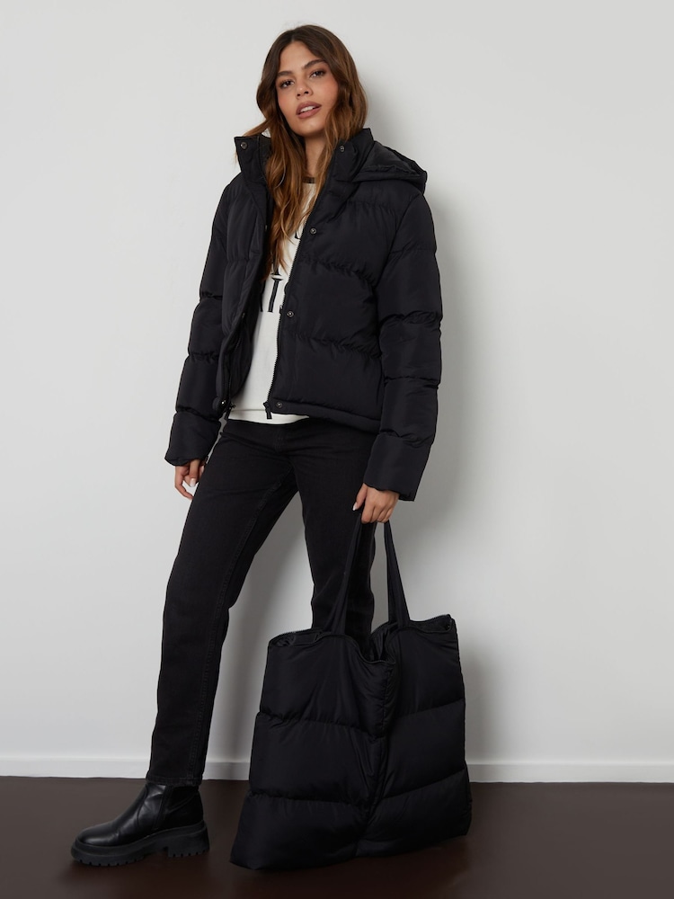 Threadbare Black 3 In 1 Puffer Coat And Bag - Image 1 of 5