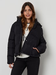 Threadbare Black 3 In 1 Puffer Coat And Bag - Image 3 of 5