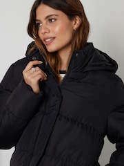 Threadbare Black 3 In 1 Puffer Coat And Bag - Image 4 of 5