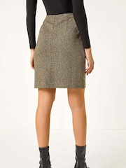 Roman Green Smart Textured Stretch Skirt - Image 3 of 5