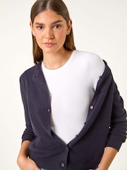 Roman Soft Crew Button Cardigan - Imagem 1 de 5