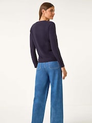 Roman Soft Crew Button Cardigan - Imagem 2 de 5