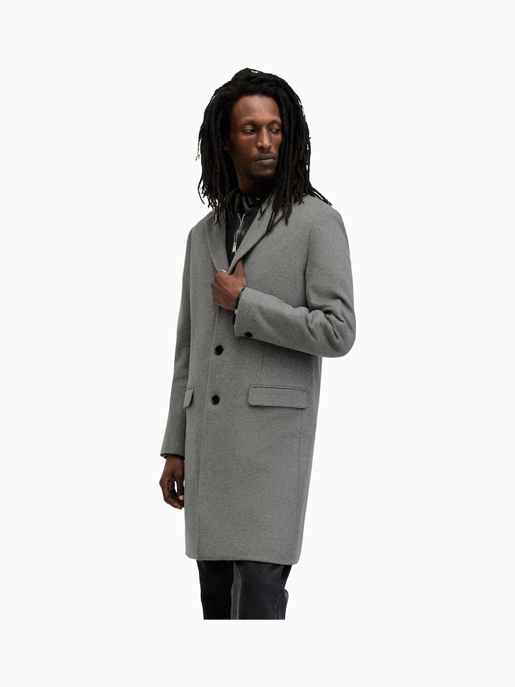 AllSaints Grey Hal Coat - Image 4 of 9