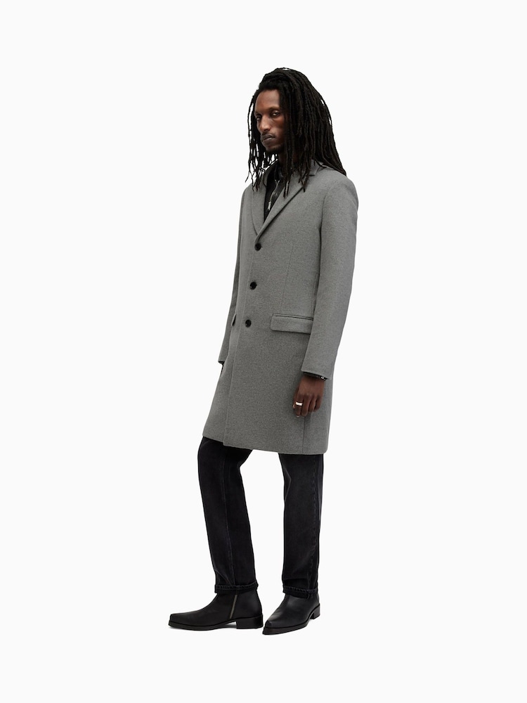 AllSaints Grey Hal Coat - Image 5 of 9