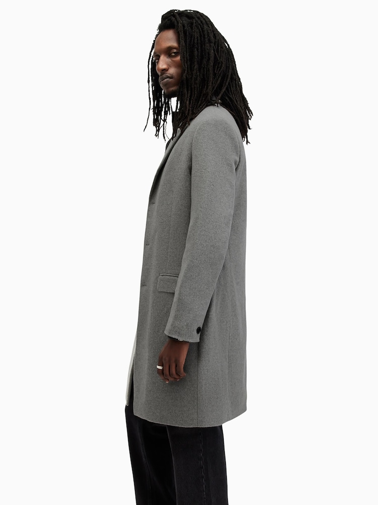 AllSaints Grey Hal Coat - Image 7 of 9
