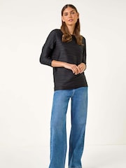 Roman Wave Textured Stretch Top - Imagen 2 de 5