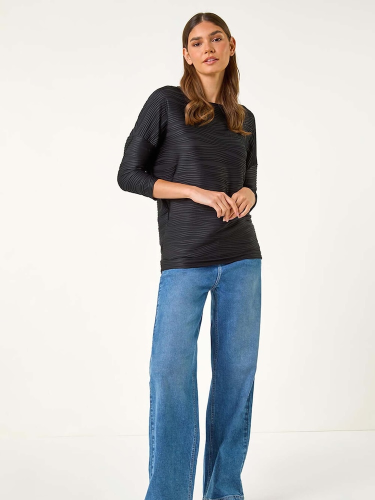 Roman Wave Textured Stretch Top - Imagen 2 de 5 Roman Wave Textured Stretch Top - Imagen 2 de 5
