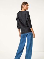 Roman Wave Textured Stretch Top - Imagen 3 de 5