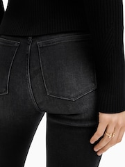 AllSaints Washed Black Slim Haldan Bootcut Jeans - Image 5 of 9