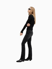 AllSaints Washed Black Slim Haldan Bootcut Jeans - Image 6 of 9