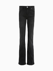 AllSaints Washed Black Slim Haldan Bootcut Jeans - Image 9 of 9