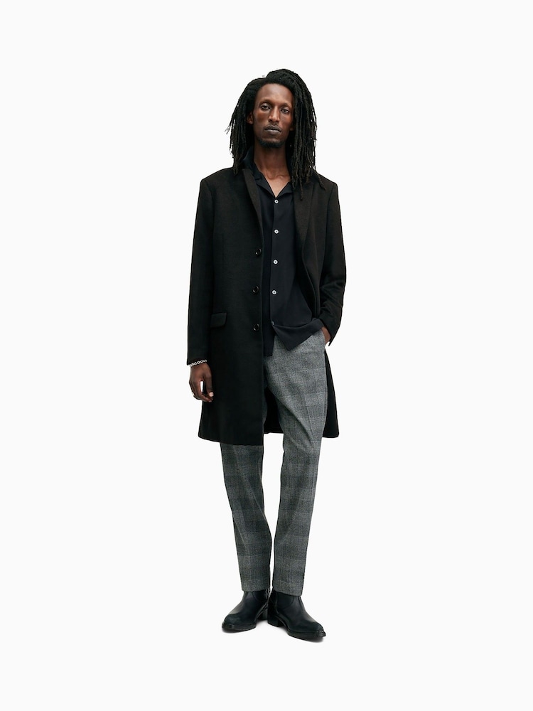 AllSaints Black Hal Coat - Image 4 of 9