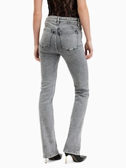 AllSaints Washed Grey Slim Haldan Bootcut Jeans - Image 4 of 7