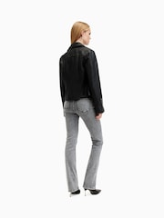 AllSaints Washed Grey Slim Haldan Bootcut Jeans - Image 6 of 7
