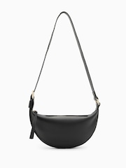 AllSaints Black Half Moon Cross-Body Bag - Image 2 of 7