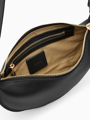 AllSaints Black Half Moon Cross-Body Bag - Image 3 of 7