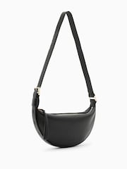 AllSaints Black Half Moon Cross-Body Bag - Image 4 of 7