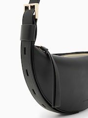 AllSaints Black Half Moon Cross-Body Bag - Image 5 of 7