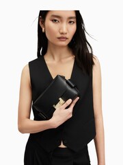 AllSaints Black Frankie Cross-Body Bag - Image 3 of 9