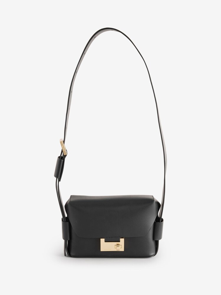 AllSaints Black Frankie Cross-Body Bag - Image 4 of 9