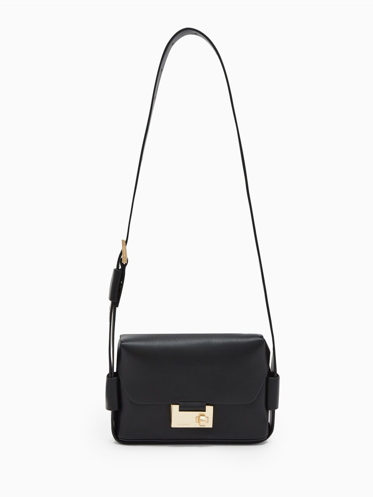 AllSaints Black Frankie Cross-Body Bag - Image 5 of 9