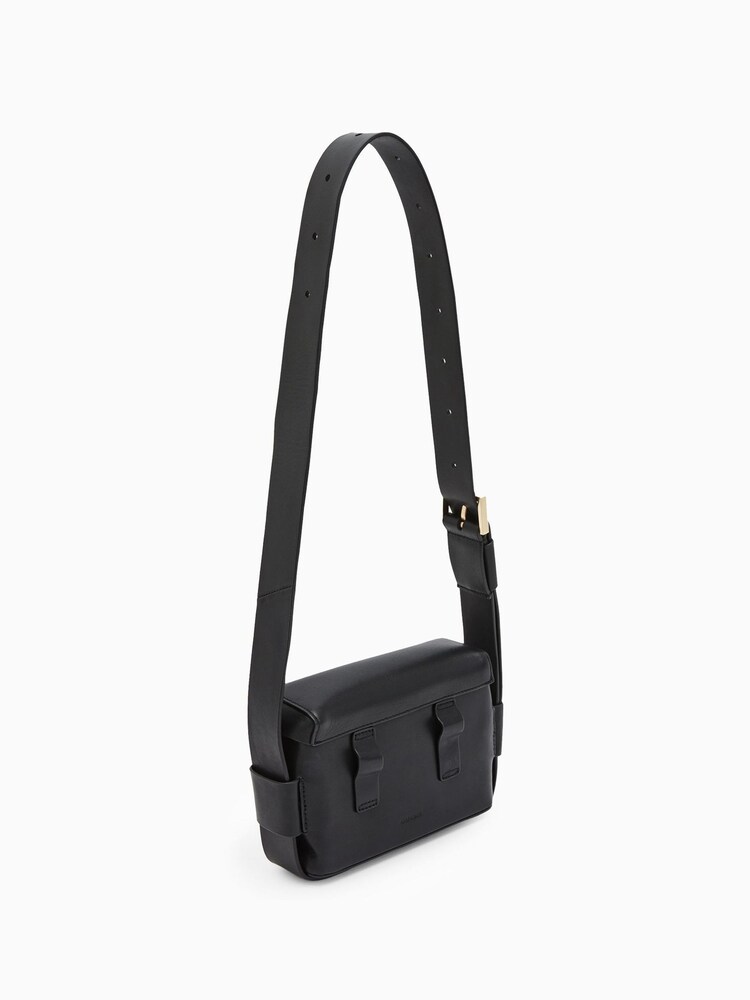 AllSaints Black Frankie Cross-Body Bag - Image 6 of 9