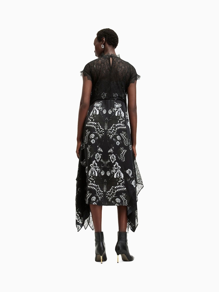 AllSaints Black Gian Dress - Image 3 of 6