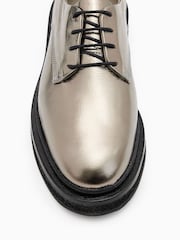 AllSaints Metallic Escher Lace-Up Shoes - Image 5 of 5